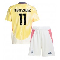 Dječji Nogometni Dres Juventus Nicolas Gonzalez #11 Gostujuci 2024-25 Kratak Rukav (+ Kratke hlače)